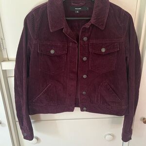 Women's Vera Moda Corduroy Jacket - Rich Burgundy